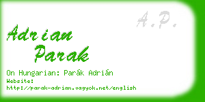 adrian parak business card