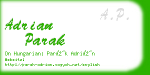 adrian parak business card